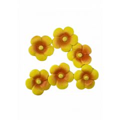   Kerámia virágfejek, öntapadós, 3,1*08,cm, 6/cs - Sárga 045553