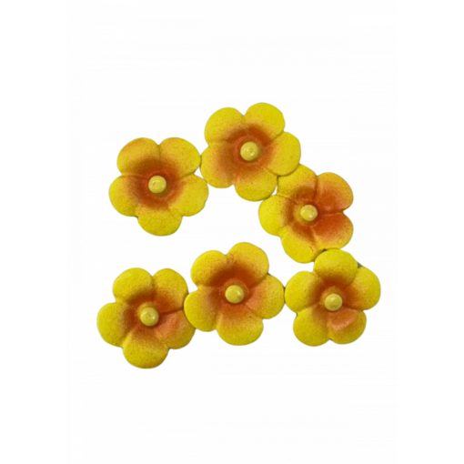 Kerámia virágfejek, öntapadós, 3,1*08,cm, 6/cs - Sárga 045553
