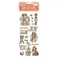 DFLRB196 - Rub-on cm 10,16x21,6 - Furry Friends dog