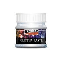   R-Pentart glitterpaszta 50 ml, finom szemcsés - Ezüst 13052