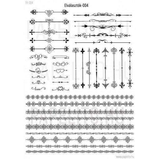 Tr-004 Transzfer papír A/4 - Elválasztók