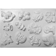 Gipszkiöntő forma, normál - Karácsonyi 12 motívumos