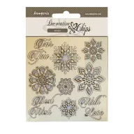 SCB174 - Chipboard cm 14x14 - Snowflakes