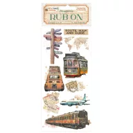   DFLRB131 - Rub-on cm 10,16x21,6 - Art of Travelling transports