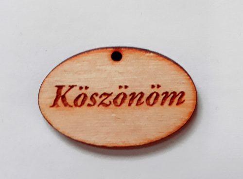 Táblácska "Köszönöm" 4*2,5*0,3cm 1656