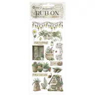 DFLRB209 - Rub-on cm 10,16x21,6 - Herbarium Silvae cottage
