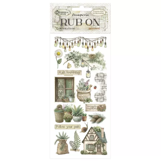 DFLRB209 - Rub-on cm 10,16x21,6 - Herbarium Silvae cottage