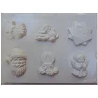   Gipszkiöntő forma, normál - Karácsonyi 6 motívumos (üstökös)