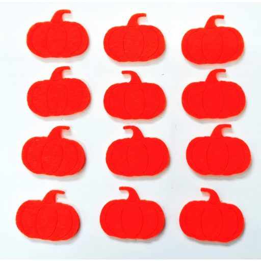 Filcfigura mini tökök 12db/cs, kb.3cm 26167 – őszi dekorációhoz