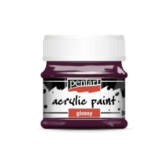 Pentart fényes akrilfesték, 50 ml - Padlizsán 13370