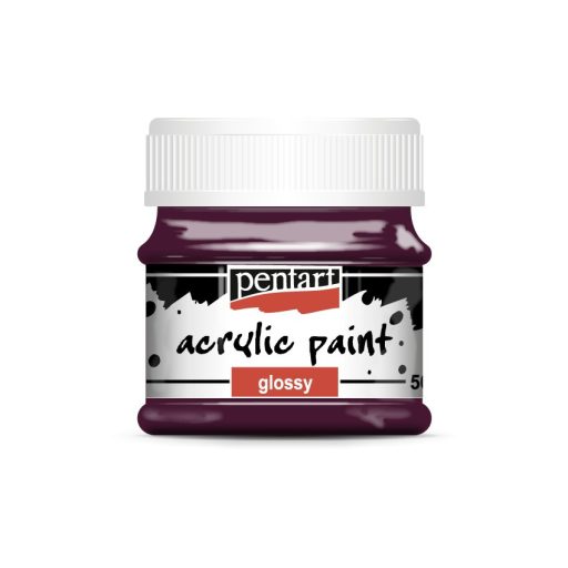 Pentart fényes akrilfesték, 50 ml - Padlizsán 13370 – kreatív festéshez