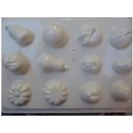 Gipszkiöntő forma, normál - 3D gyümölcsök