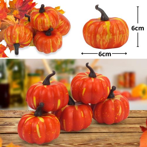 Dekorációs tök - narancssárga 6cm 5db/cs 2074A
