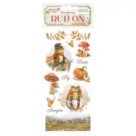 DFLRB187 - Rub-on cm 10,16x21,6 - Whispering woods Mr Frog