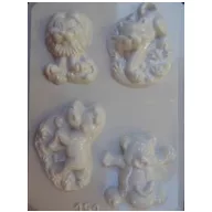 Gipszkiöntő forma, normál - Zebra, oroszlán