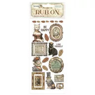 DFLRB120 - Rub-on cm 10,16x21,6 - Alterego be happy Lady cat