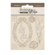 SCB277 - Chipboard cm 14x14 - Quiet Days frame with flowers