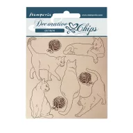 SCB117 - Chipboard cm 14x14 - Provence cicák gombolyaggal