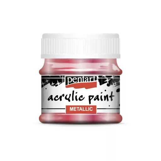 Pentart metál akrilfesték, 50 ml - Vörösréz – akrilfestékekhez és kreatív hobby projektekhez – Papelito.hu
