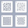 +Stencil / Sablon JST-03 6,5*6,5cm*0,2mm 4db/cs Mini 03