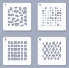 +Stencil / Sablon JST-03 6,5*6,5cm*0,2mm 4db/cs Mini 03