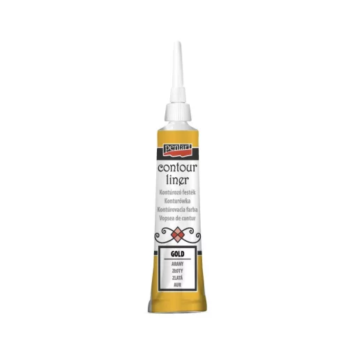 Pentart kontúrozó festék 20ml  - Arany 2461 – kreatív festéshez