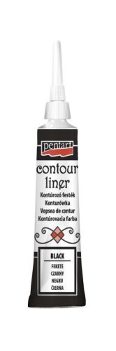 Pentart kontúrozó festék 20ml  - Fekete 2463