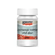 Pentart decoupage ragasztólakk, glitteres100 ml – glitter dekorációhoz – Papelito.hu
