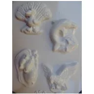 Gipszkiöntő forma, normál - Páva,sas