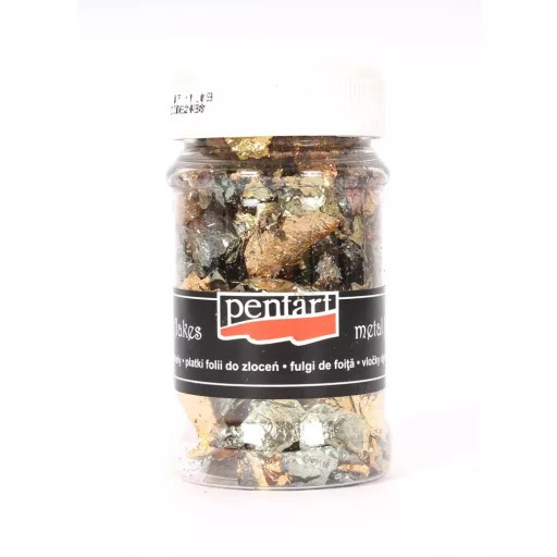 Pentart füstfólia pehely, Arany/ezüst kevert M6 100 ml 2502 – hobby projektekhez