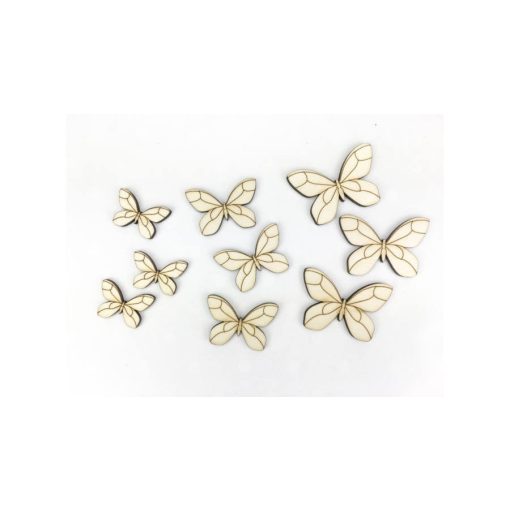 Fa erdei pillangók 3 méretben 2,5/3/4cm 9db/cs C5644