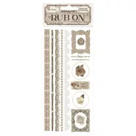 DFLRB123 - Rub-on cm 10,16x21,6 - Old Lace stripes