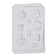 Gipszkiöntő forma, normál - Vegyes apró virágok