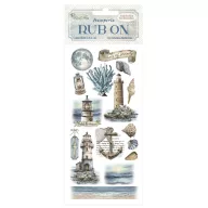 DFLRB154 - Rub-on cm 10,16x21,6 - Silent Sea lighthouse