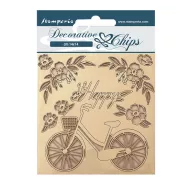   SCB157 - Chipboard cm 14x14 - Create Happiness Welcome Home bicycle