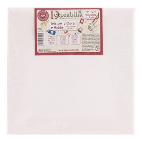 Kartonra feszített festővászon, alapozott 15*15cm 20673