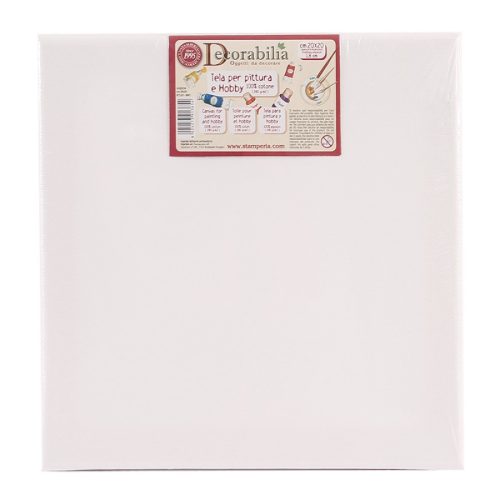 Feszített festővászon, alapozott 20*20cm 8661/KTL23