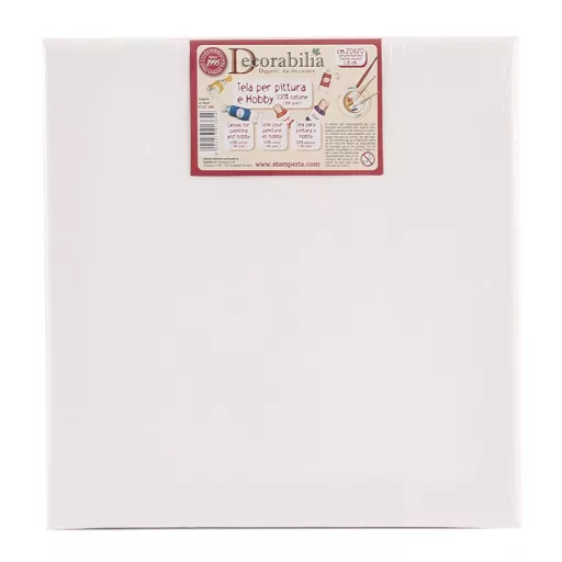 Feszített festővászon, alapozott 20*20cm 8661/KTL23 – festéshez, decoupage technikához