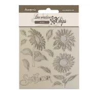 SCB169 - Chipboard cm 14x14 - Sunflower Art