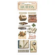   DFLRB130 - Rub-on cm 10,16x21,6 - Art of Travelling notebooks