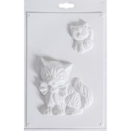 Gipszkiöntő forma 29 x 18 cm, 2 cica