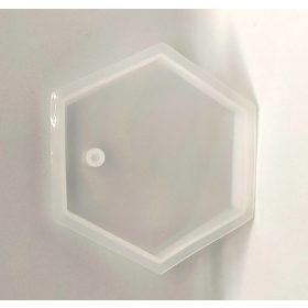 Szilikon öntőforma átlátszó - hatszög 8*1,2cm 38176