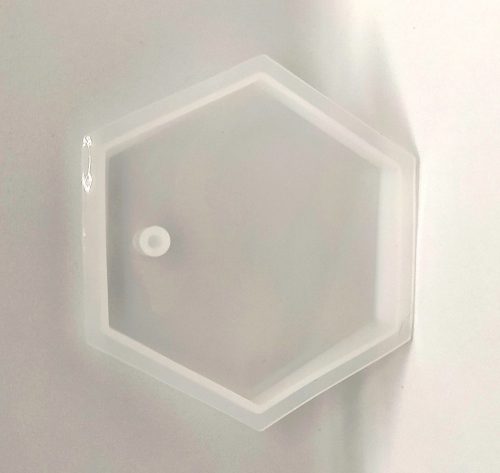 Szilikon öntőforma átlátszó - hatszög 8*1,2cm 38176