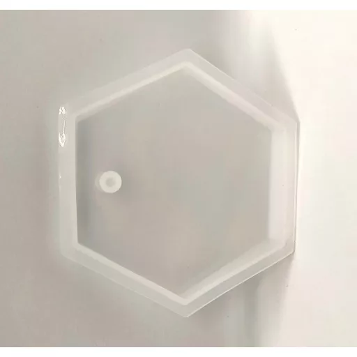 Szilikon öntőforma átlátszó - hatszög 8*1,2cm 38176 – kreatív hobby projektekhez