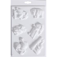 Gipszkiöntő forma 29 x 18 cm, elefántok