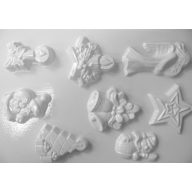 Gipszkiöntő forma, normál - Karácsonyi vegyes minták