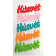 Filcfigura "Húsvét" felirat 5db/cs, kb.6cm – kreatív hobby projektekhez és dekorációhoz – Papelito.hu