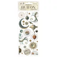 DFLRB91 - Rub-on cm 10,16x21,6 - Fortune planets and moon