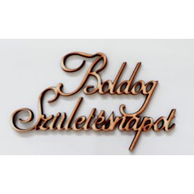  Fa felirat "Boldog születésnapot" 10*5*0,3cm 3583NAT