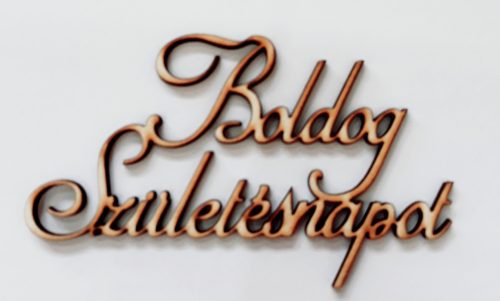 Fa felirat "Boldog születésnapot" 10*5*0,3cm 3583NAT